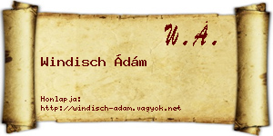 Windisch Ádám névjegykártya